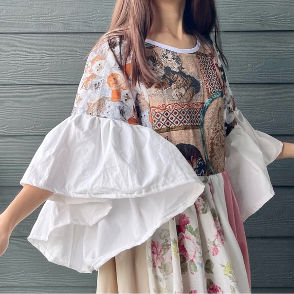 Cats “Moonlit Meow” Handmade Quilted Jasmine Dress | SKU 11165 - Picture 15 of 16